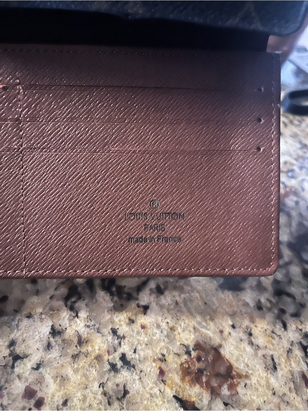 Louis Vuitton Brown Leather Card Holder